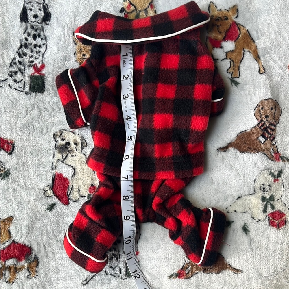 Ellen Degeneres Red and Black Plaid Dog Outfit